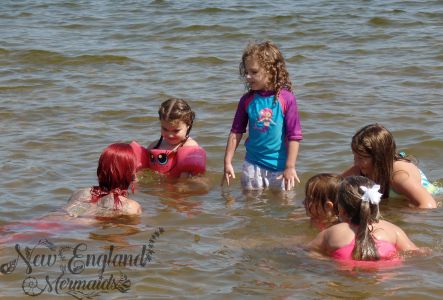 Real Mermaid Performer Swimming In Lake For Kids Birthday Parties Massachusetts