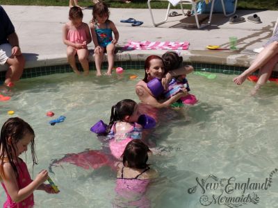 Surprise Mermaid Birthday Party Swimming Mermaids